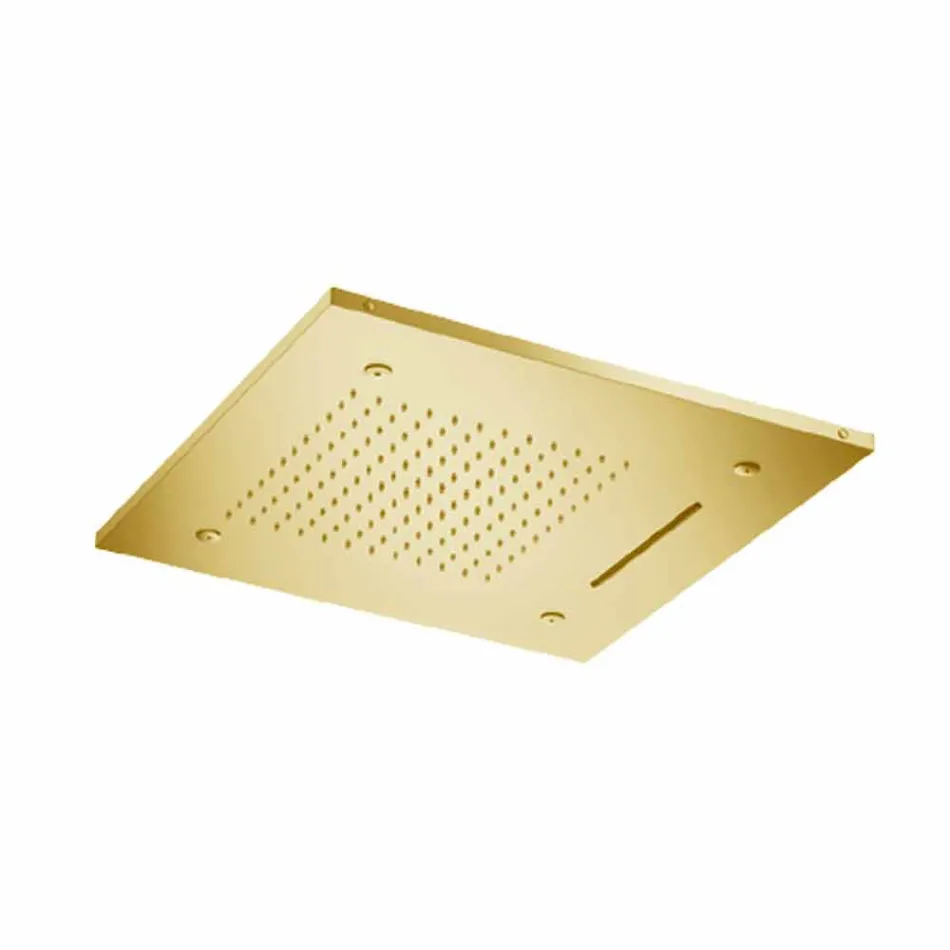 Cabezal de ducha de techo de acero inoxidable con 3 jets Made in Italy - Frido Viadurini