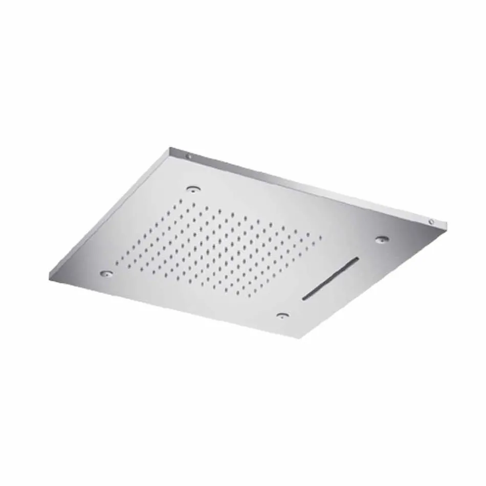 Cabezal de ducha de techo de acero inoxidable con 3 jets Made in Italy - Frido Viadurini