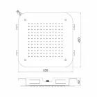 Cabezal de ducha de techo de un solo chorro de acero inoxidable Made in Italy - Elcan Viadurini