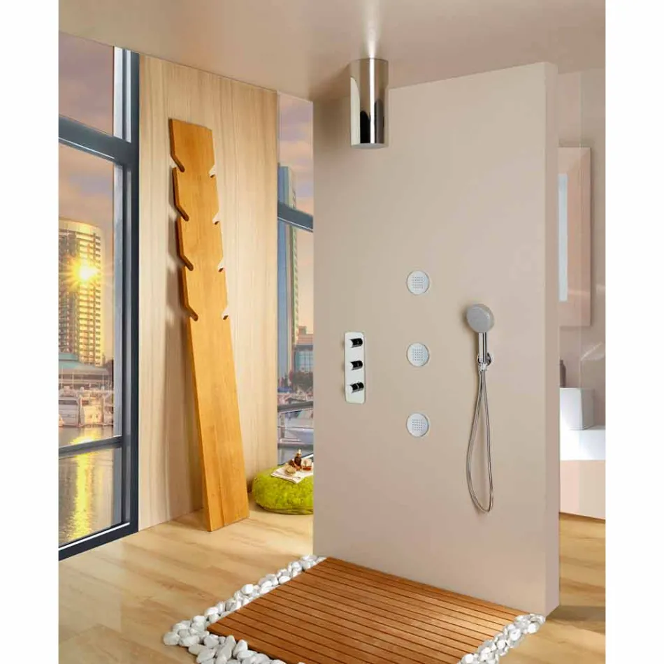 Cabezal de ducha de diseño moderno y elegante con un jet Bossini. Viadurini