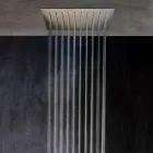 Cabezal de ducha de techo cuadrado en acero Made in Italy - Almidón Viadurini