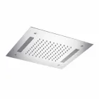 Cabezal de ducha cuadrado de acero inoxidable con cromoterapia Made in Italy - Bilbo Viadurini