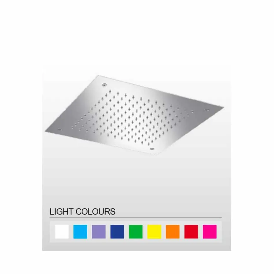 Cabezal de ducha cuadrado de un solo chorro en acero inoxidable Made in Italy - Jet Viadurini