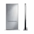 Cabezal de ducha de pared rectangular de acero inoxidable Made in Italy - Anito Viadurini