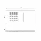 Cabezal de ducha de pared rectangular de acero inoxidable Made in Italy - Anito Viadurini