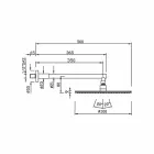 Cabezal de ducha redondo en acero inoxidable y latón Made in Italy - Aurelio Viadurini