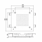 Cabezal de ducha de acero con chorro de lluvia y nebulizadores Made in Italy - Selmo Viadurini