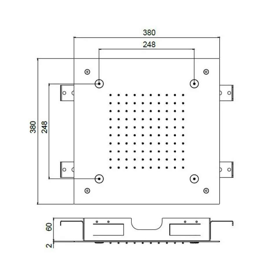 Cabezal de ducha de acero con chorro de lluvia y nebulizadores Made in Italy - Selmo Viadurini