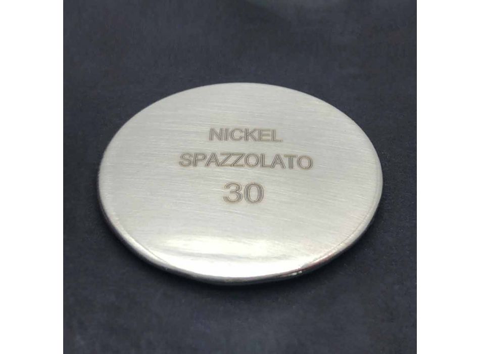 Cabezal de ducha de un solo chorro de acero inoxidable con cromoterapia LED Made in Italy - Sauron Viadurini