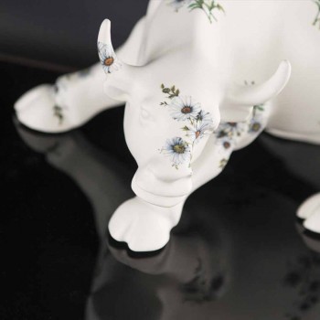 Adorno de cerámica hecho a mano en forma de toro Made in Italy - Bulino