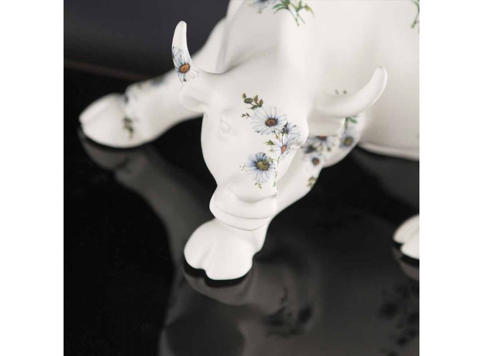 Adorno de cerámica hecho a mano en forma de toro Made in Italy - Bulino Viadurini