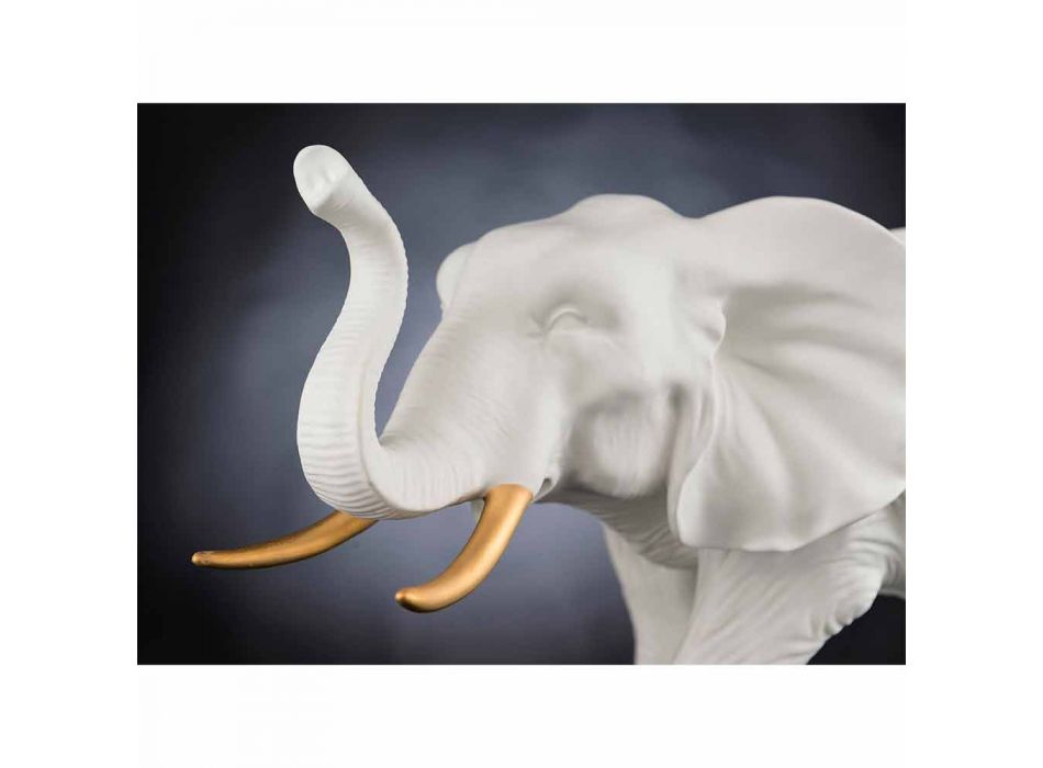 Adorno de cerámica en forma de elefante hecho a mano Made in Italy - Fante