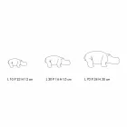 Adornos de cerámica en forma de hipopótamo, Made in Italy - Savage Viadurini