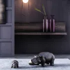 Adornos de cerámica en forma de hipopótamo, Made in Italy - Savage Viadurini
