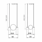 Suspensión de diseño en vidrio y latón con luz LED, 3 tamaños - Alma by Il Fanale Viadurini