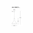 Suspensión de diseño en aluminio Made in Italy - Capadocia Aldo Bernardi Viadurini