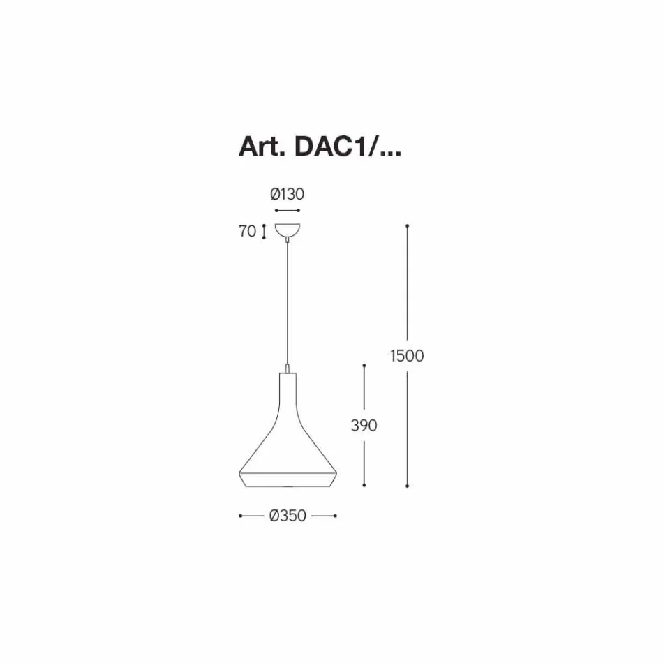Suspensión de diseño en aluminio Made in Italy - Capadocia Aldo Bernardi Viadurini
