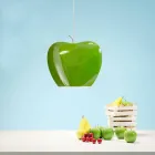 Suspensión en cerámica de diseño en forma de manzana - Frutas Aldo Bernardi Viadurini