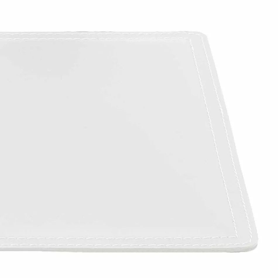 Cojín de escritorio de cuero regenerado con costuras de detención de bolígrafo Hecho en Italia - Ascanio Viadurini