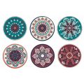 Platos redondos de plástico de colores con decoraciones persas 12 piezas - Persia