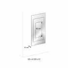 Espejo de pared de tres capas y estructura negra Diseño italiano - Plaudio Viadurini