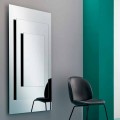 Espejo de pared de tres capas y estructura negra Diseño italiano - Plaudio