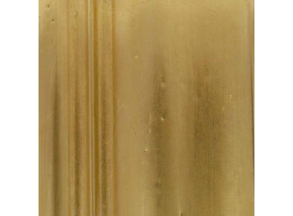 Espejo de pared hecho a mano en madera de abeto Antonio Antonio oro plata Viadurini