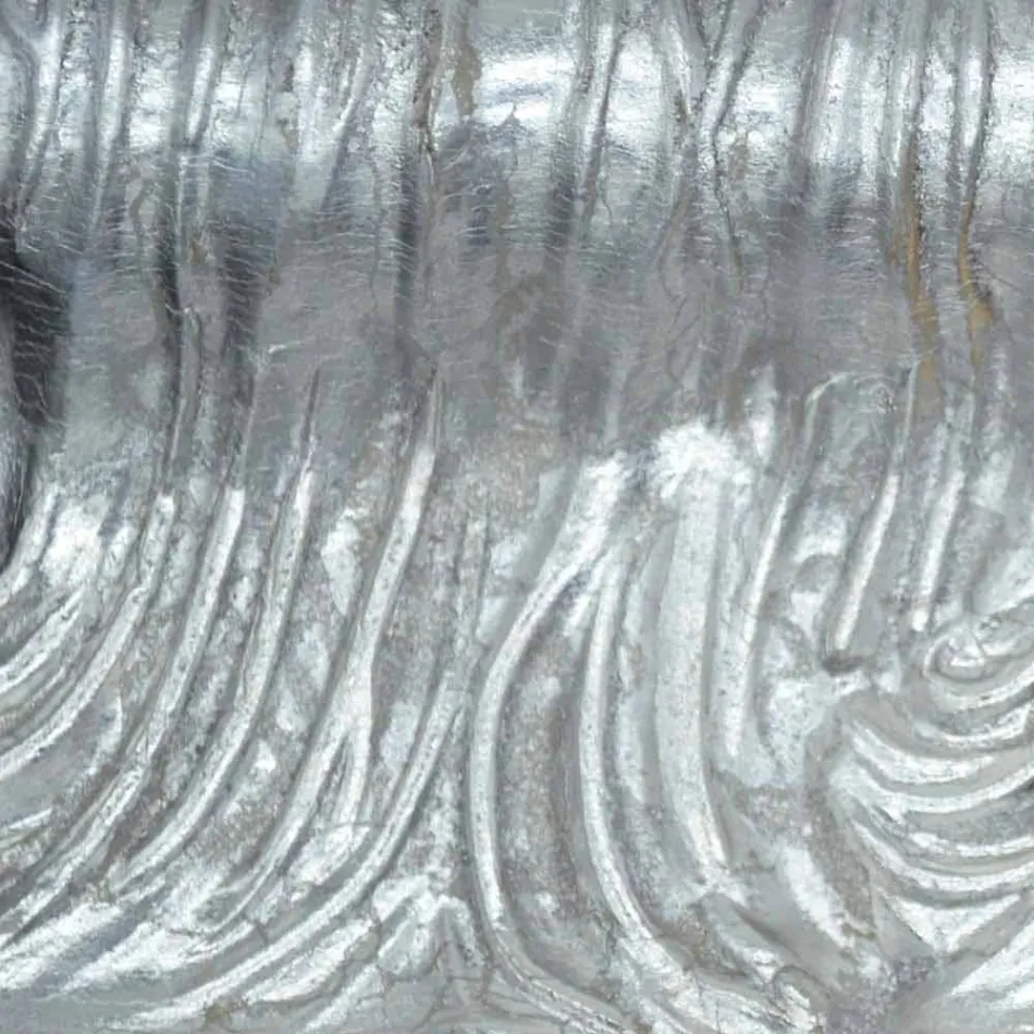 Espejo de pared de plata, madera dorada moderna producida en Italia Teodoro Viadurini