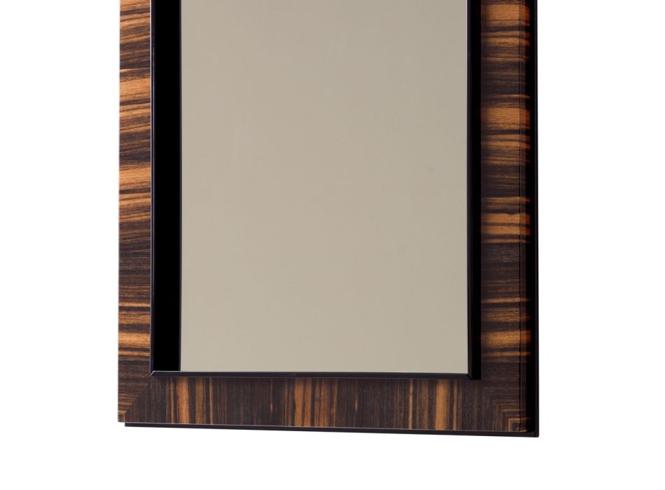 Espejo de pared / madera de ébano Grilli Zarafa hecho en Italia Viadurini