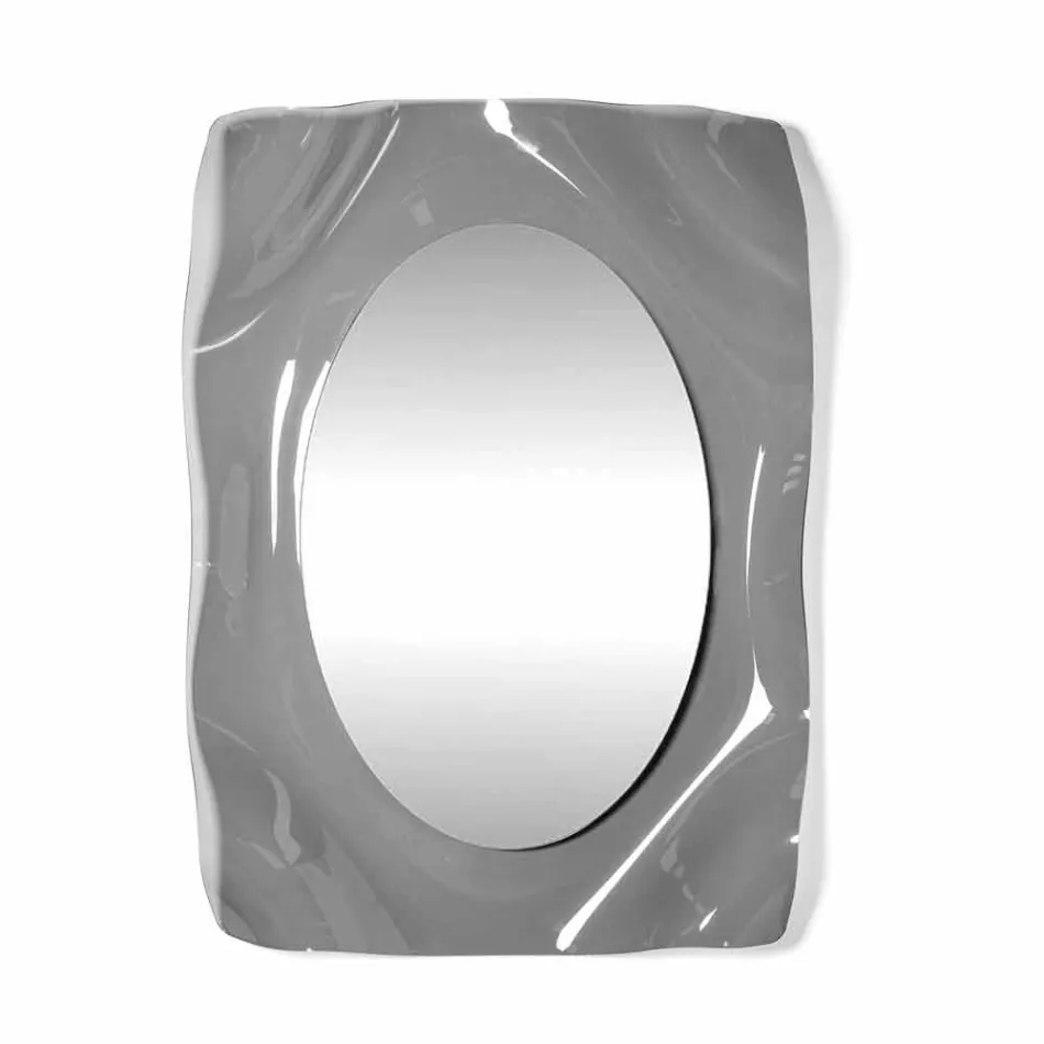 Espejo de pared de diseño moderno Diva ahumado, hecho en Italia. Viadurini