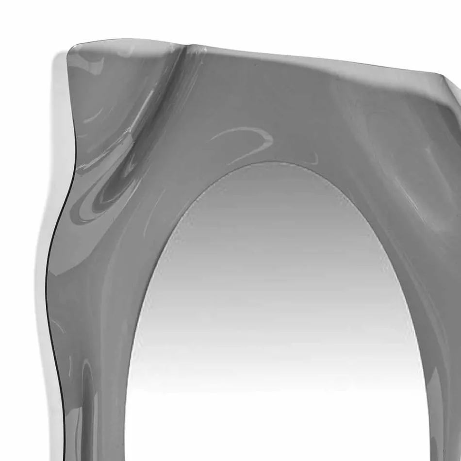 Espejo de pared de diseño moderno Diva ahumado, hecho en Italia. Viadurini