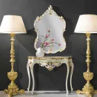 Espejo de pared de abeto, consola, hecho en Italia. Viadurini