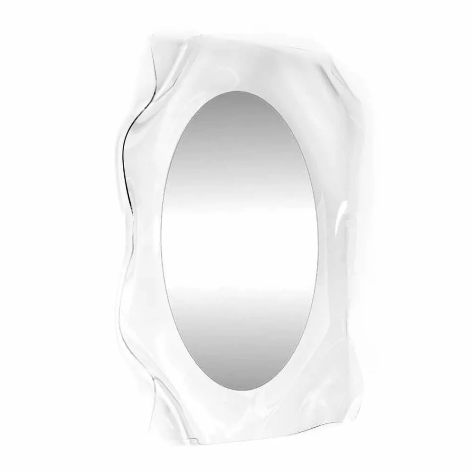 Espejo de pared de diseño moderno transparente Diva, hecho en Italia Viadurini