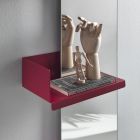 Espejo de pared y 3 estantes de metal de colores de diseño de lujo - Noelle Viadurini