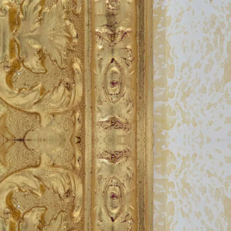 Espejo de pared de madera rectangular hecho en Italia Raphael Viadurini