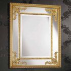 Espejo de pared en madera rectangular producido en Italia por Valentino. Viadurini