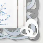 Espejo de pared de madera de color rectangular de diseño moderno - Amalga Viadurini