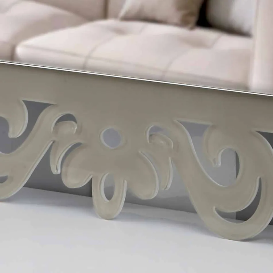 Espejo de pared rectangular de diseño moderno en plexiglás Tortora - Selly Viadurini