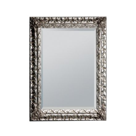 Espejo con espejo de suelo y marco en pan de plata Made in Italy - Roua Viadurini