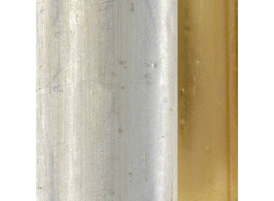 Espejo de pared en madera de plata, marfil y oro hecho en Italia Vittorio Viadurini