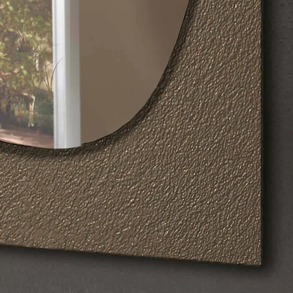 Espejo de pared con marco de vidrio forjado Made in Italy - Maverick Viadurini