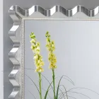 Espejo de pared de diseño moderno decorado con perlas Carril Viadurini