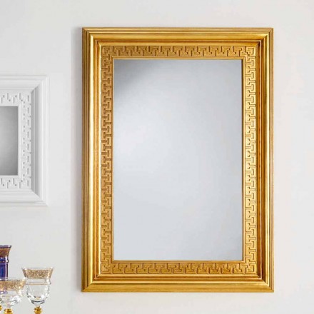 de pared de diseño espejo con marco de madera Viva, 96x132 cm Viadurini