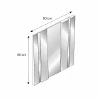 Espejo de pared de vidrio y metal de diseño moderno Hecho en Italia - Pallino Viadurini