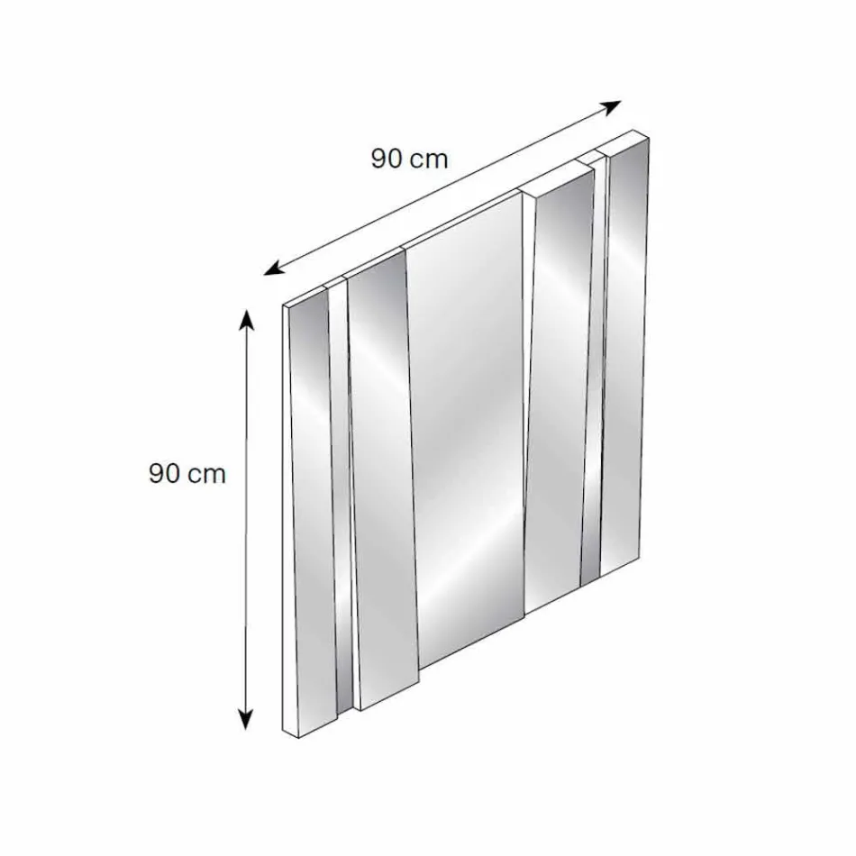 Espejo de pared de vidrio y metal de diseño moderno Hecho en Italia - Pallino Viadurini