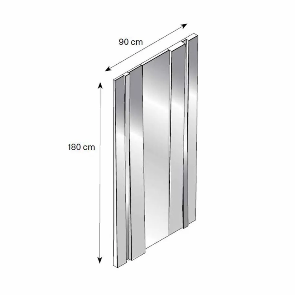 Espejo de pared de vidrio y metal de diseño moderno Hecho en Italia - Pallino Viadurini