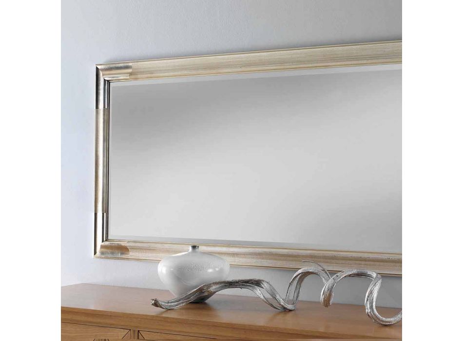 Espejo de pared de madera moderno hecho en Italia por Piera Viadurini