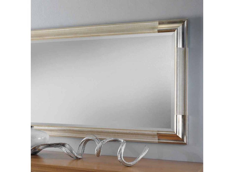 Espejo de pared de madera moderno hecho en Italia por Piera Viadurini