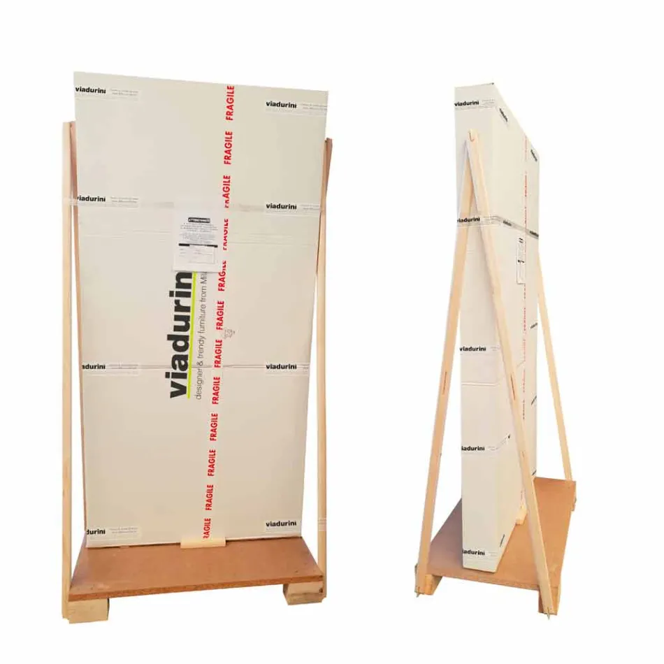 Man & Woman modern design Mdf espejo de pared en forma de mano Viadurini