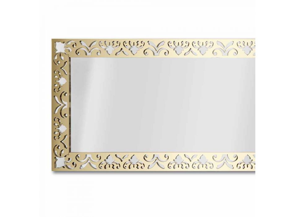Espejo de pared en plexiglás dorado plateado o bronce con marco - Nectar Viadurini